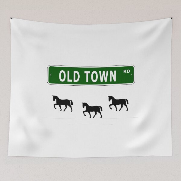 Item preview, Old Town Road with horses in the back designed and sold by FabloFreshcoBar.