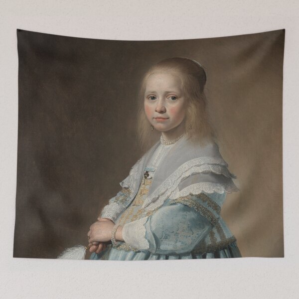 Item preview, Portrait of a Girl Dressed in Blue - Johannes Cornelisz. Verspronck (1641) designed and sold by aclmohle.