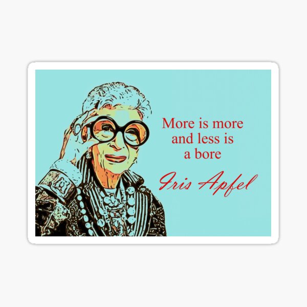 Aperçu de l'œuvre Iris Apfel, More is More and less is a bore créée et vendue par SenBusra.