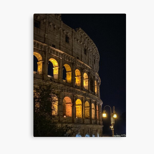 The Roman Colosseum at night Canvas Print