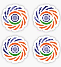 Indian American Multinational Patriot Flag Series Sticker
