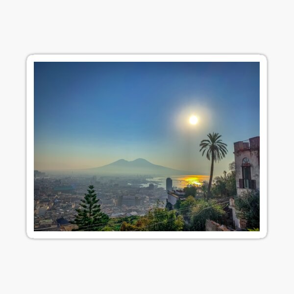 Overlooking Naples Italy Sticker