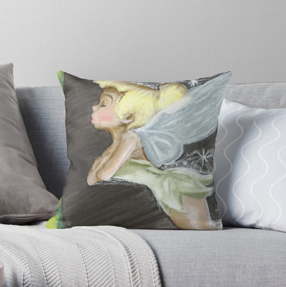 Super Heroic - Tinker Bell Throw Pillow