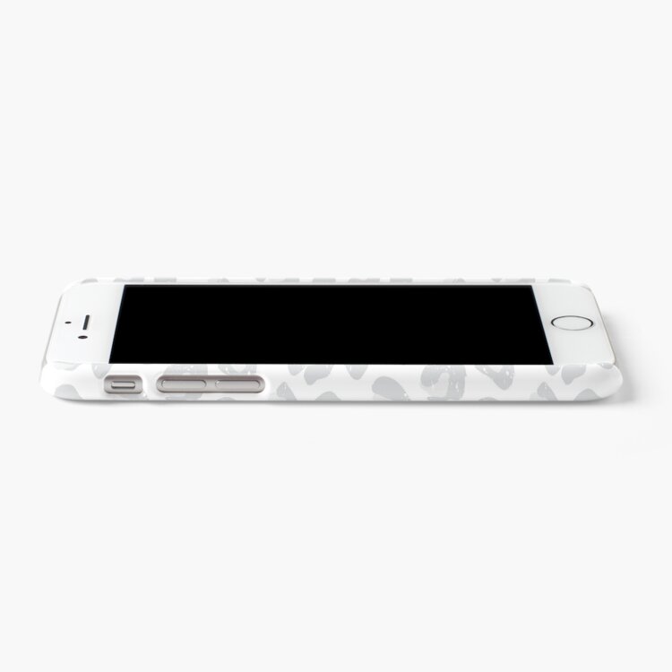 Alternate view of Leopard Print - Silver Gray and White iPhone Case & Cover