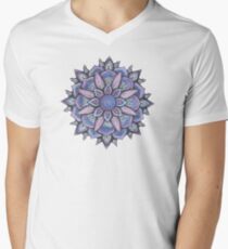 Spinnennetz Mandala T-Shirt mit V-Ausschnitt für Männer