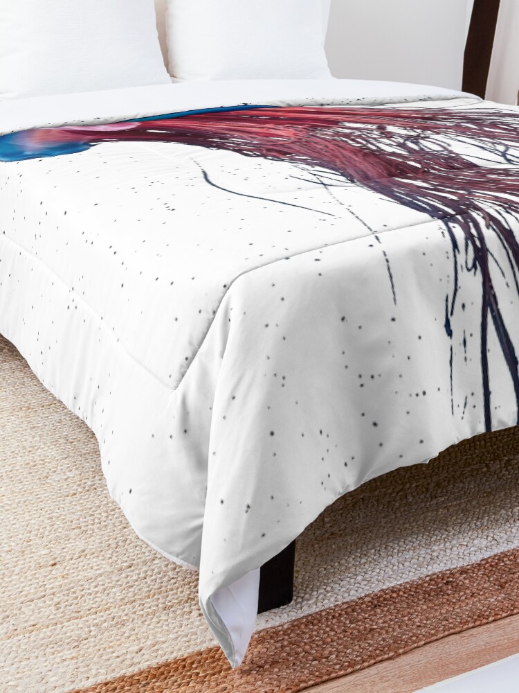 Alternate view of #Jellyfish #Cnidaria #Bioluminescence #Invertebrate underwater science biology fish aquarium swimming Comforter