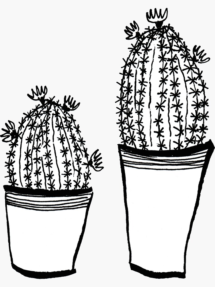 Cactus 63 black & white von RanitasArt
