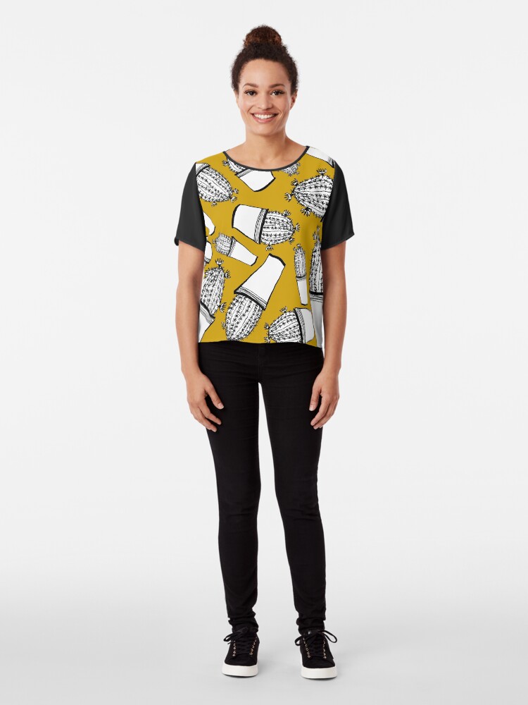 Alternative Ansicht von Cactus 63 black & white Chiffon Top