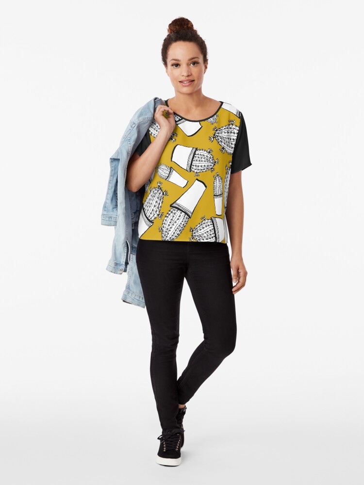 Alternative Ansicht von Cactus 63 black & white Chiffon Top