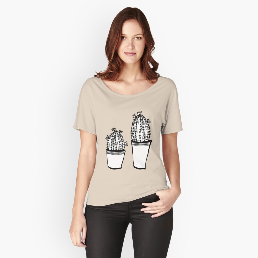 Cactus 63 black & white Loose Fit T-Shirt