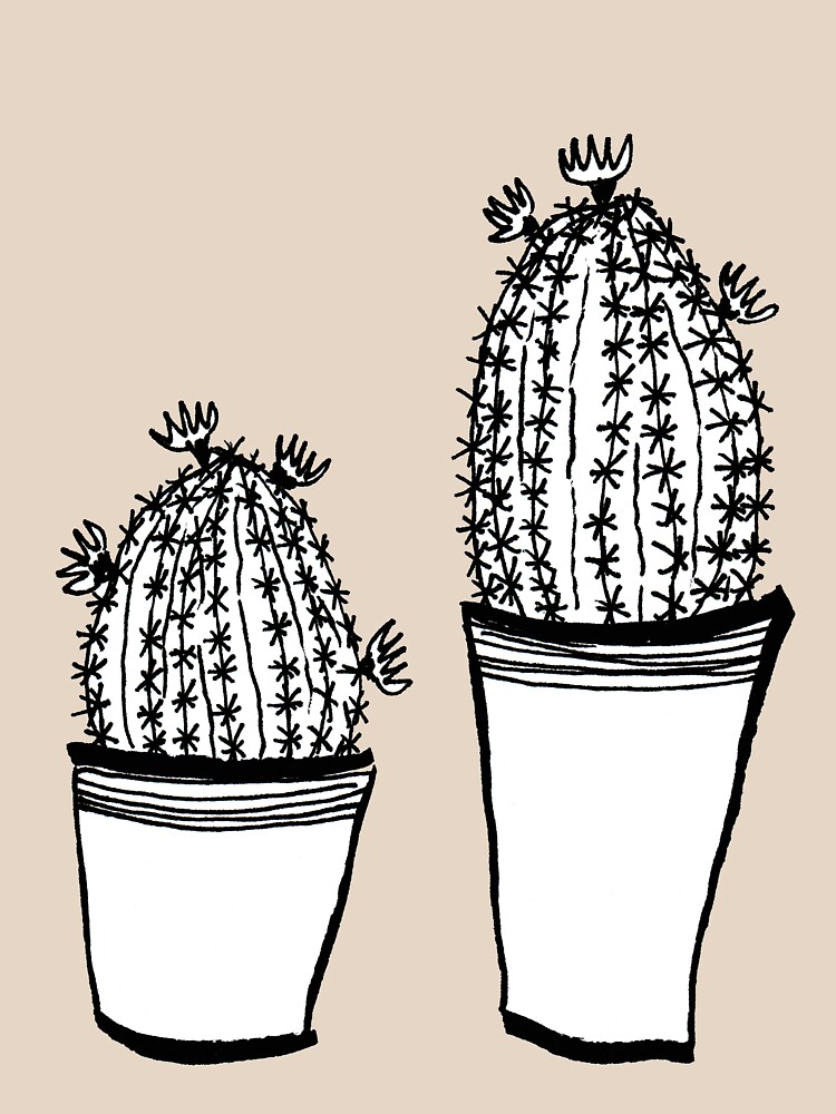 Cactus 63 black & white von RanitasArt