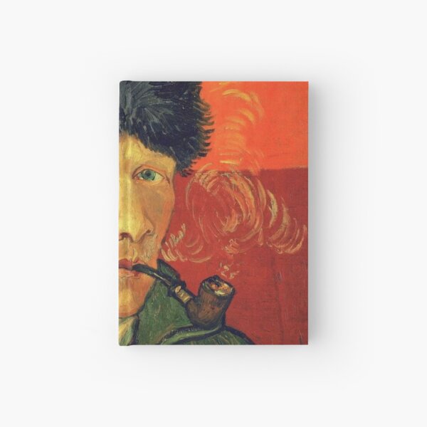 Self Portrait with Bandaged Ear and Pipe – (Vincent Van Gogh) Hardcover Journal