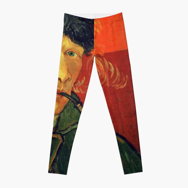 Self Portrait with Bandaged Ear and Pipe – (Vincent Van Gogh) Leggings