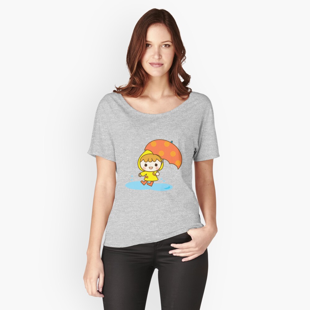 Girl with Umbrella Relaxed Fit T-Shirt