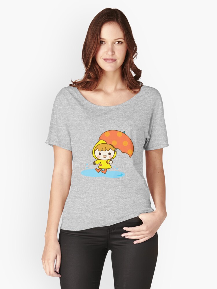 Thumbnail 1 of 3, Relaxed Fit T-Shirt, Girl with Umbrella designed and sold by Claudiocmb.