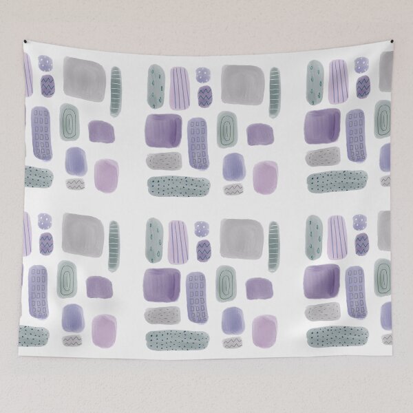 Item preview, Stones abstract gray violet designed and sold by larilou-art.