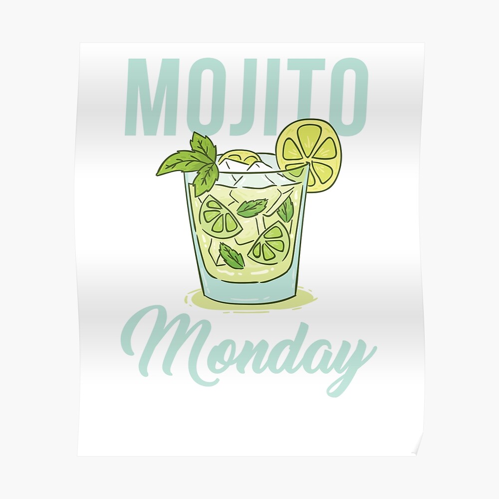 Sticker Mojito Monday Drole Boire Par Teagoshirts Redbubble