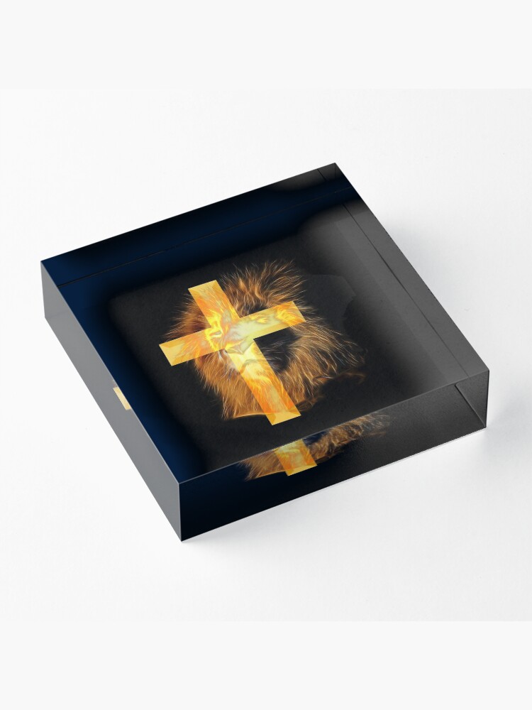 Alternate view of product Christian - Lion of Judah - Religious Theme Gifts Acrylic Block