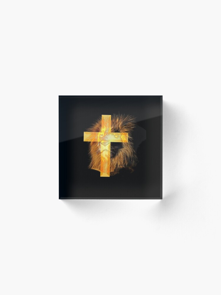 Alternate view of product Christian - Lion of Judah - Religious Theme Gifts Acrylic Block
