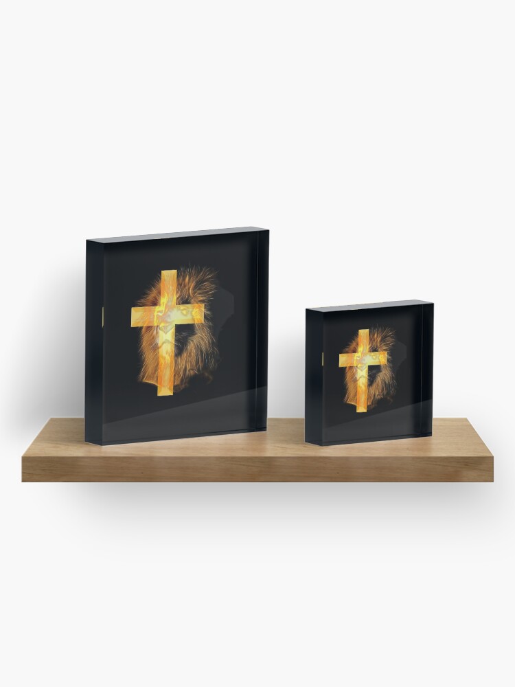 Alternate view of product Christian - Lion of Judah - Religious Theme Gifts Acrylic Block