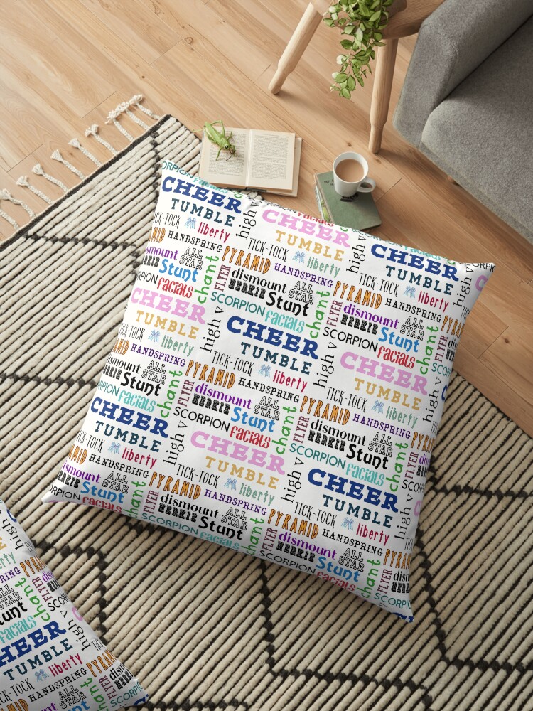 Cheer Words Floor Pillow By Sharilea Redbubble