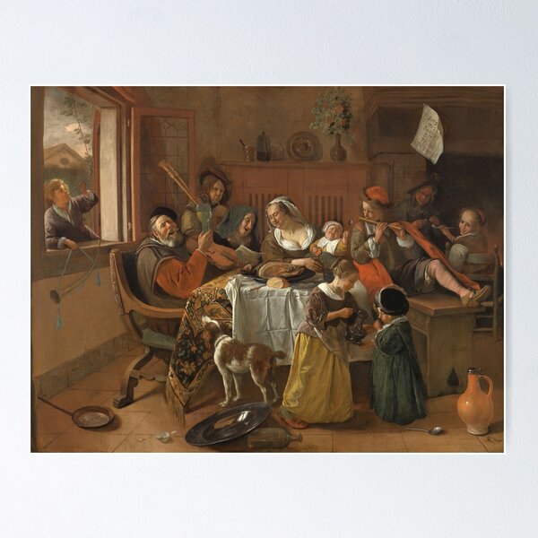 Item preview, The Merry Family - Jan Havicksz. Steen (1668) designed and sold by aclmohle.