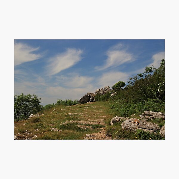 Cloudscape above Warton Crag Photographic Print