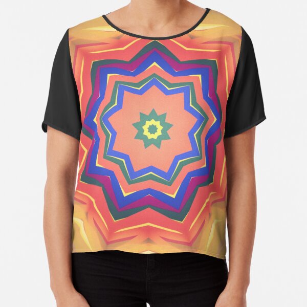 Here Comes the Sun Mandala Art - Yoga Lover Gift Chiffon Top