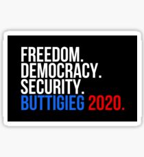 Freiheit, Demokratie, Sicherheit, Buttigieg 2020 Autoaufkleber Slogan Sticker