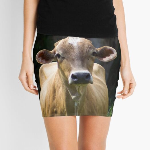 Cow wearing outlet skirt