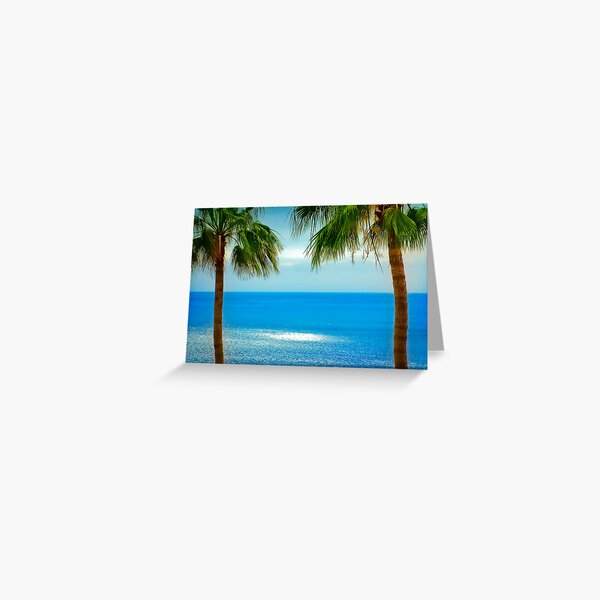 Looking towards La Gomera, from Los Gigantes Tenerife Greeting Card