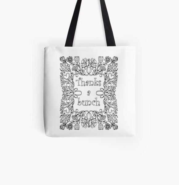 Thanks a Bunch - Colorable All Over Print Tote Bag
