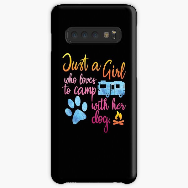 Just A Girl Who Loves To Camp With Her Dog Samsung Galaxy Snap Case