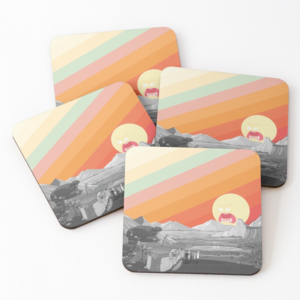 Screaming Sun (Rick & Morty) Coasters (Set of 4)