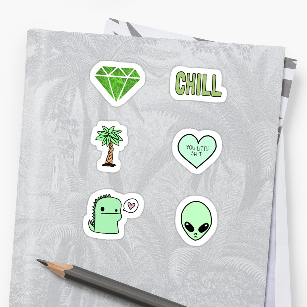 green aesthetic sticker set sticker by anonartistgirl redbubble