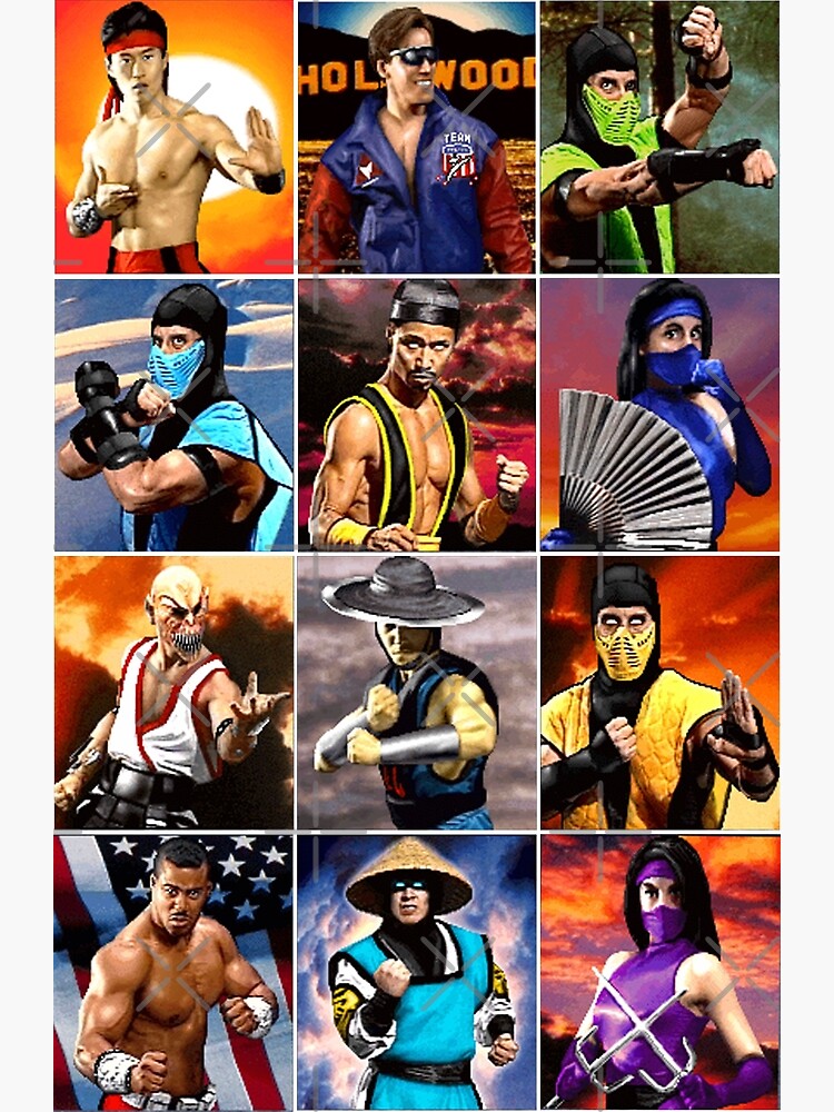 Mortal Kombat 2 - Character Select  Postcard for Sale by