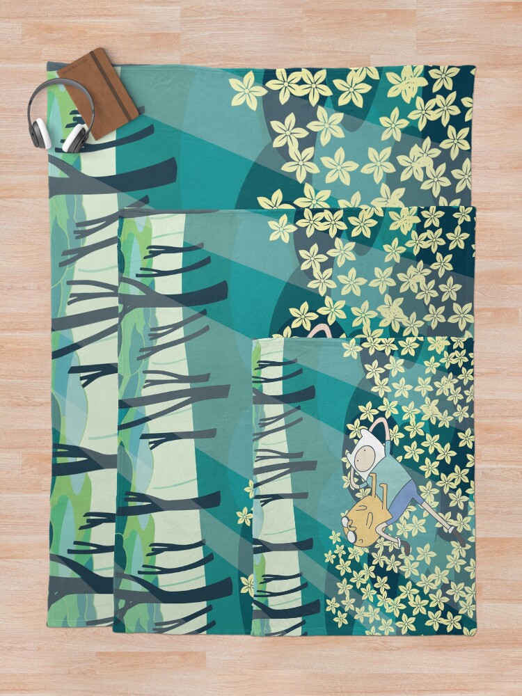 Alternate view of Field of Flowers (Adventure Time) Throw Blanket