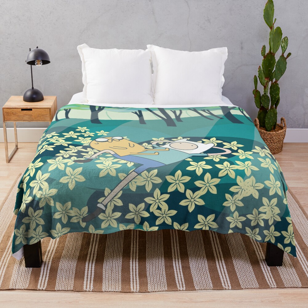 Field of Flowers (Adventure Time) Throw Blanket
