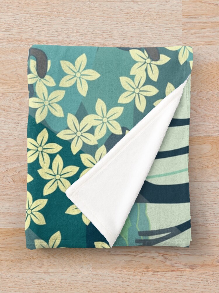 Alternate view of Field of Flowers (Adventure Time) Throw Blanket
