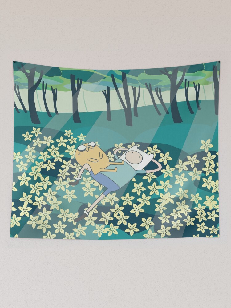 Thumbnail 2 of 3, Tapestry, Field of Flowers (Adventure Time) designed and sold by castl3t0ndesign.