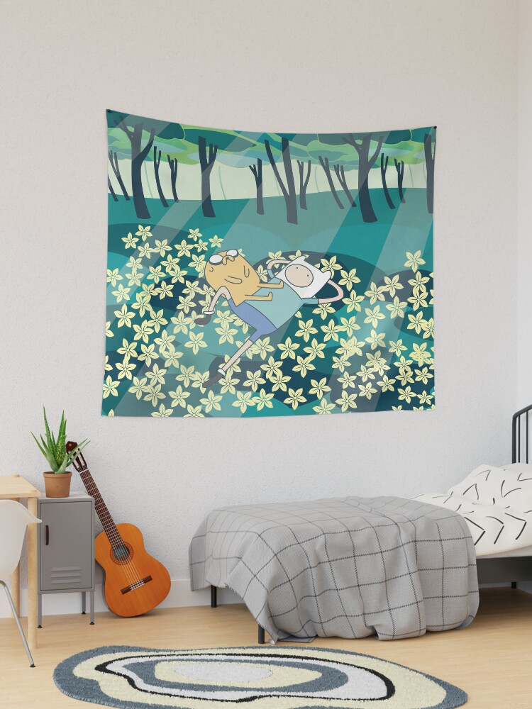 Thumbnail 1 of 3, Tapestry, Field of Flowers (Adventure Time) designed and sold by castl3t0ndesign.