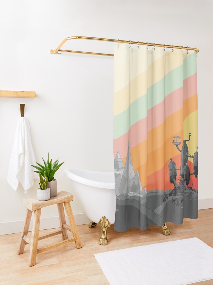 Alternate view of Land Of Ooo (Adventure Time) Shower Curtain