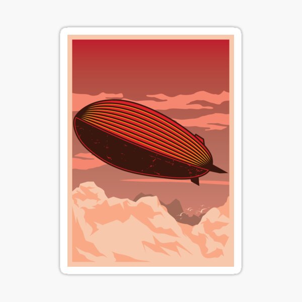 Item preview, Air Ship Zeppelin Art Deco Geometric Retro designed and sold by 108dragons.