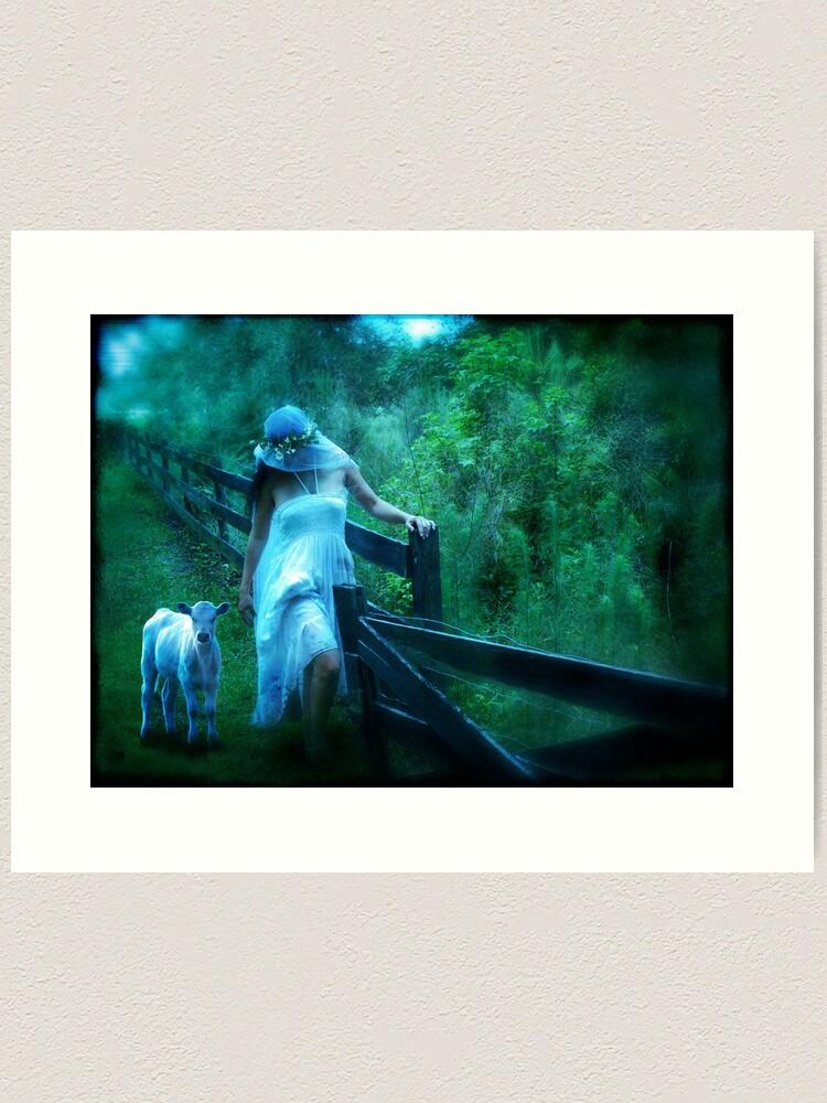Thumbnail 1 of 3, Art Print, Shepherdess designed and sold by KatarinaSilva.