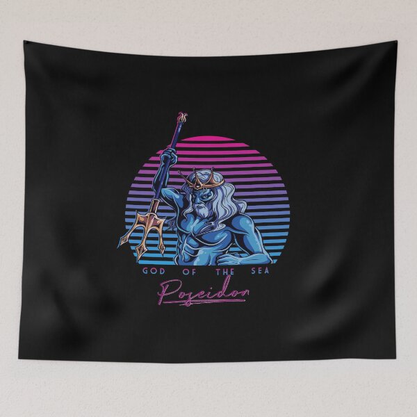 Item preview, Poseidon God Of The Sea Greek Mythology 80s Neon Retro designed and sold by MintedFresh.