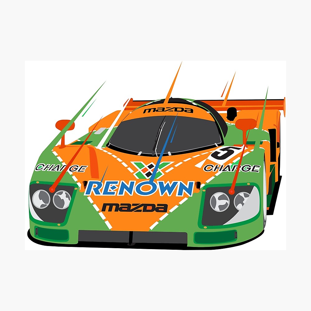 MAZDA 787B Illustration Drawing By Alain Jamar Pixels