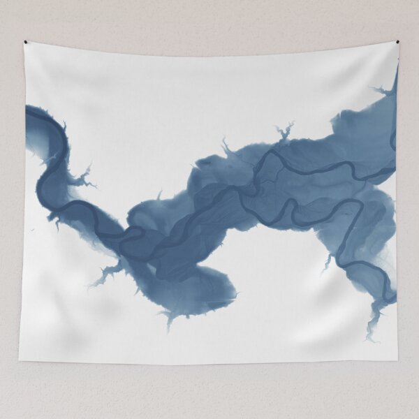 Item preview, Artsy River Map - Wildcat Creek, Indiana  (Low Saturation) designed and sold by Henrik Gulliksen Schüller.