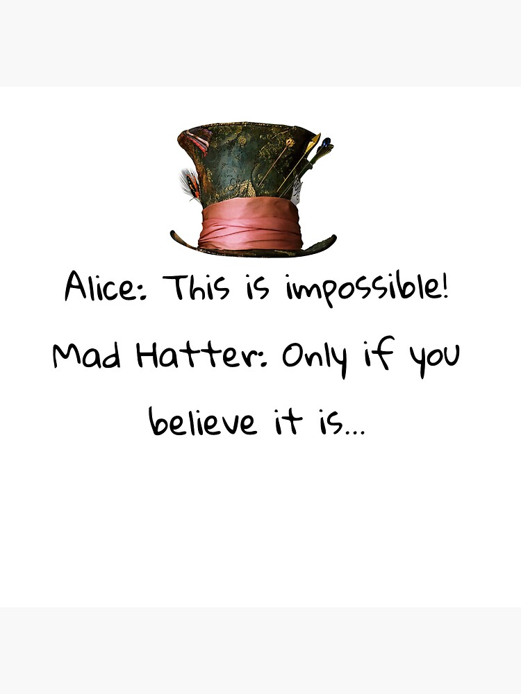 Alice in Wonderland Refrigerator Magnet the Mad Hatter No Scratch Fridge  Magnetic Sign 