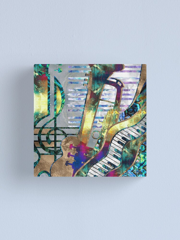 Abstract Music Art Collage - mixed media