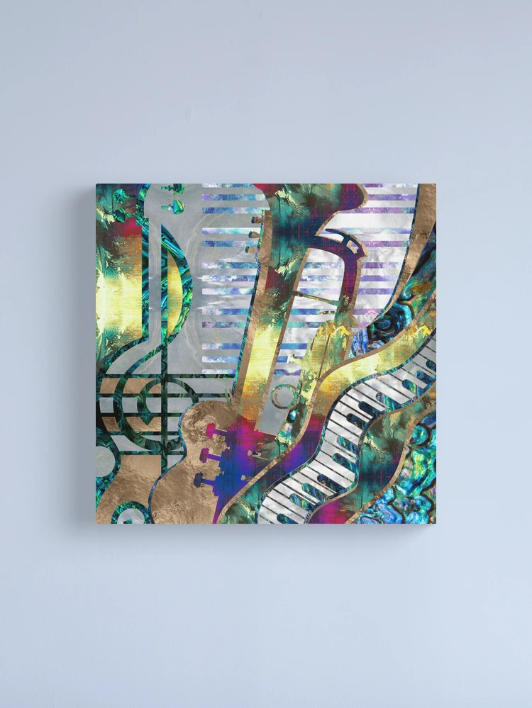 Abstract Music Art Collage - mixed media